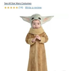 Toddler Star Wars: The Mandalorian Grogu Halloween Costume Robe with Headpiece