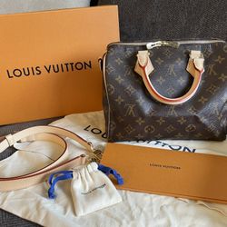 New Authentic Louis Vuitton Speedy 25 Bandouliere monogram  Speedy b 25