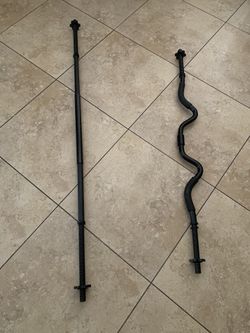 1” 5’ bar and curl bar