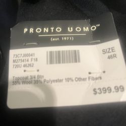 Topcoat 3/4 Wool trench 42R