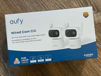 Here's the updated listing with your firm price included:  **Brand-New Eufy C31 2-Pack Security Cameras – Never Opened**