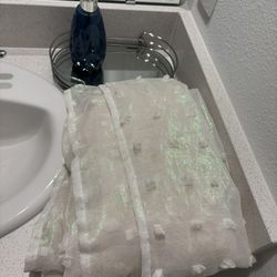 Shower Curtain,  Soap Holder, Glass Jewelry Holder