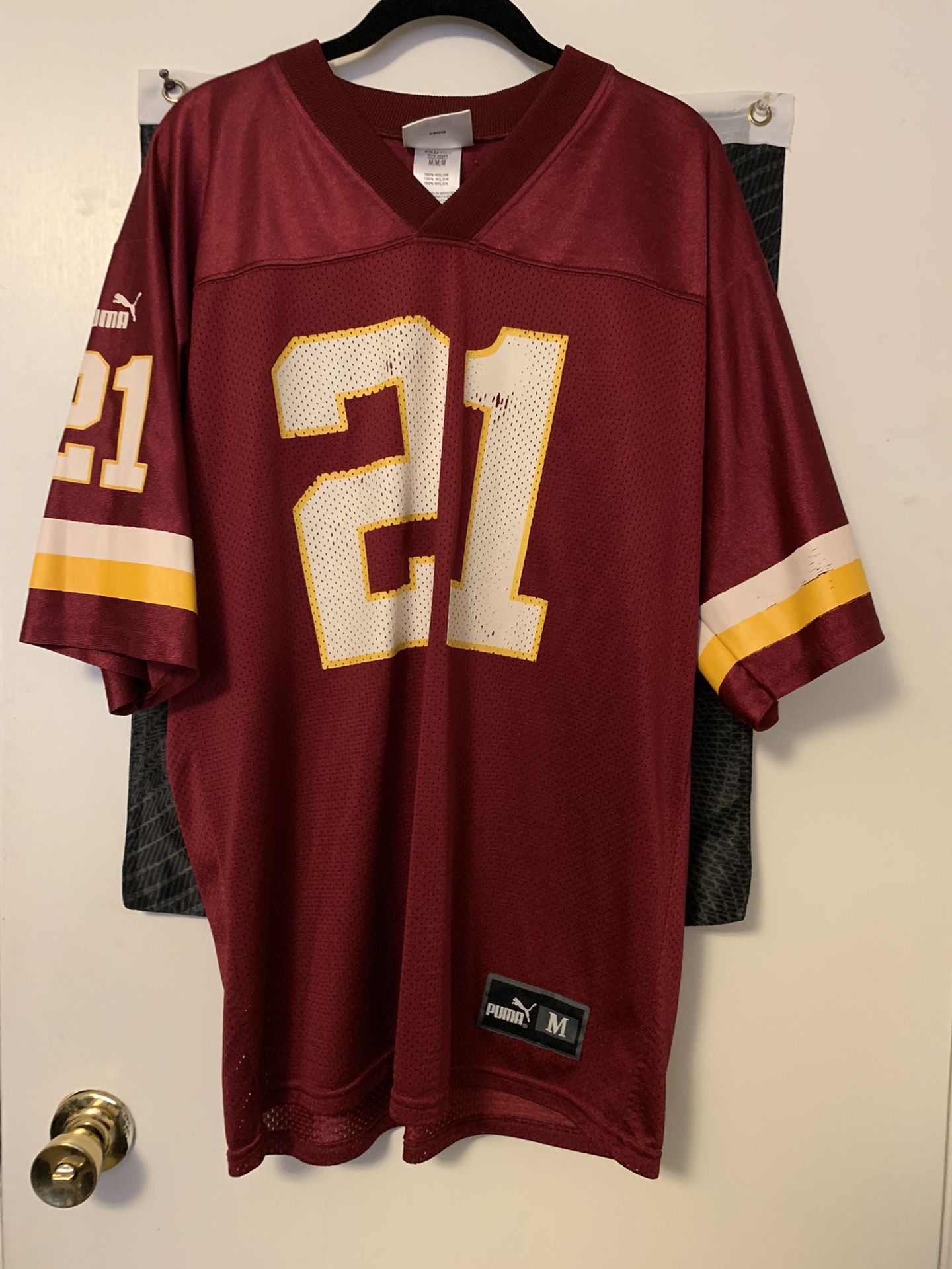 Deion Sanders #21 Puma Washington Redskins Jersey NFL Size Medium