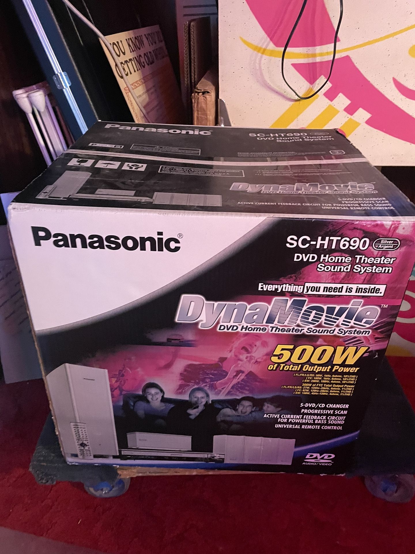 Vintage Panasonic dynaMovie 500w DVD Theather System (SC-HT690)