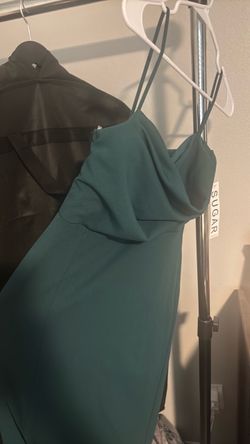 Green long dress
