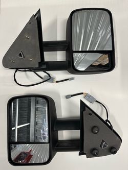 97-03 Ford F-150 Standard/Extended Cab Black Towing Mirrors Powered Glass