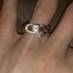 24K Gold Diamond Set Ring
