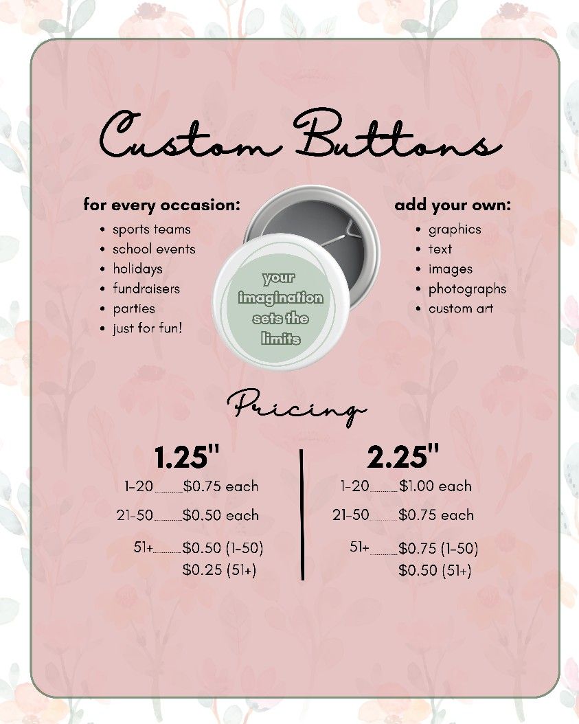 Custom Pinback Buttons
