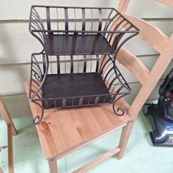15x16x12  2 Tier  Iron Fruit/ Accent Stand