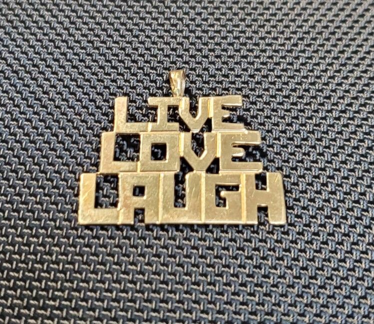 14k Gold Inspirational Charm