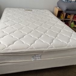 Queen Mattress, Box Spring And Bed Frame