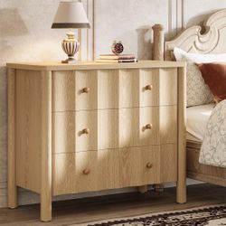 31.5-Inch 3-Drawer Nightstand, Modern Large Night Stand, Oversized Bedside Table, End Table for Bedroom, Living Room