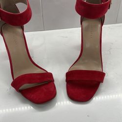 Aerosoles Women Size 8 Red Suede Leather Heels  New