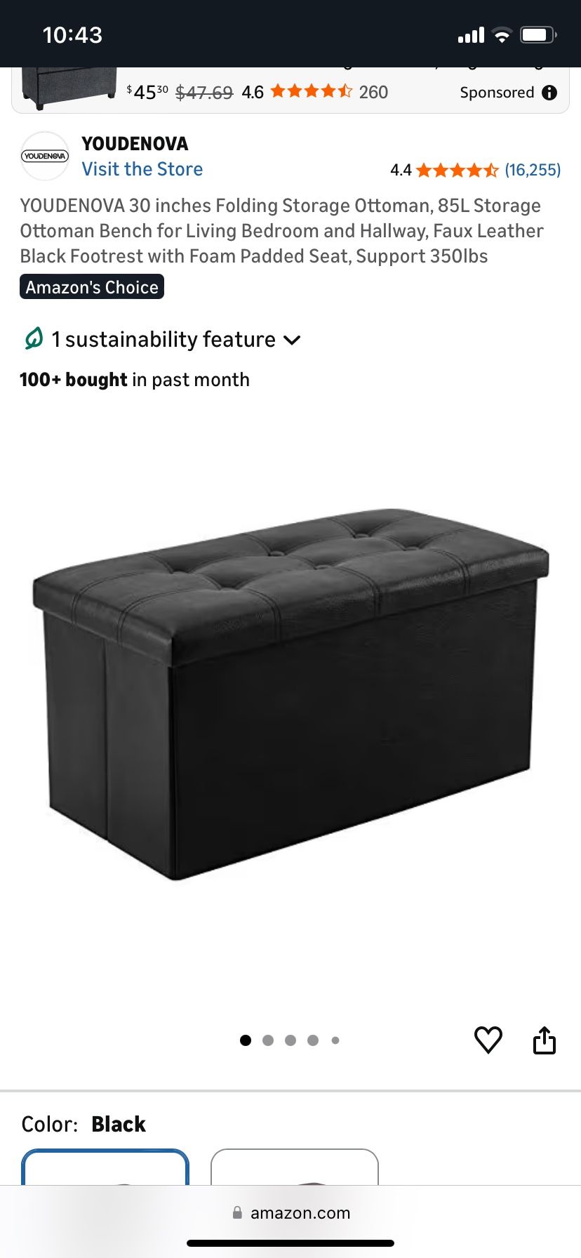 Storage ottoman