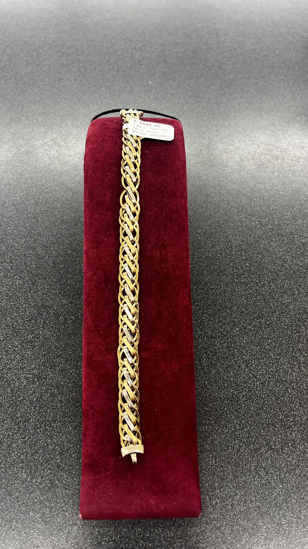 Braided Bracelet 14k Two Tone Size 8 10.6 Grms