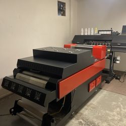 60cm DTF printer with mesh belt powder shaking machine. Epson 13200 2 heads