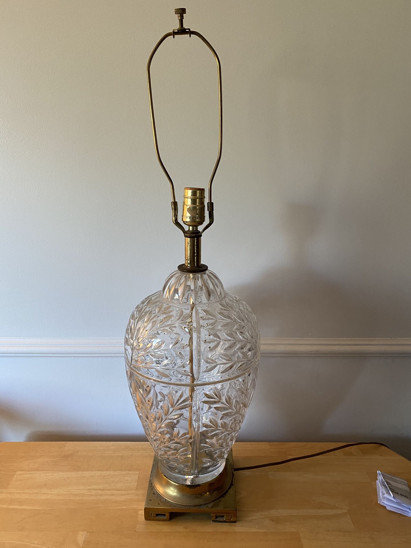 Brass And Cut Glass Lamp- Make An Offer