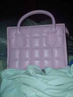 Pink Quilted Mini Tote Handbag