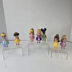 Lot Of 7 My First Disney Princess Mini Toddler Dolls Figure Snow White Belle