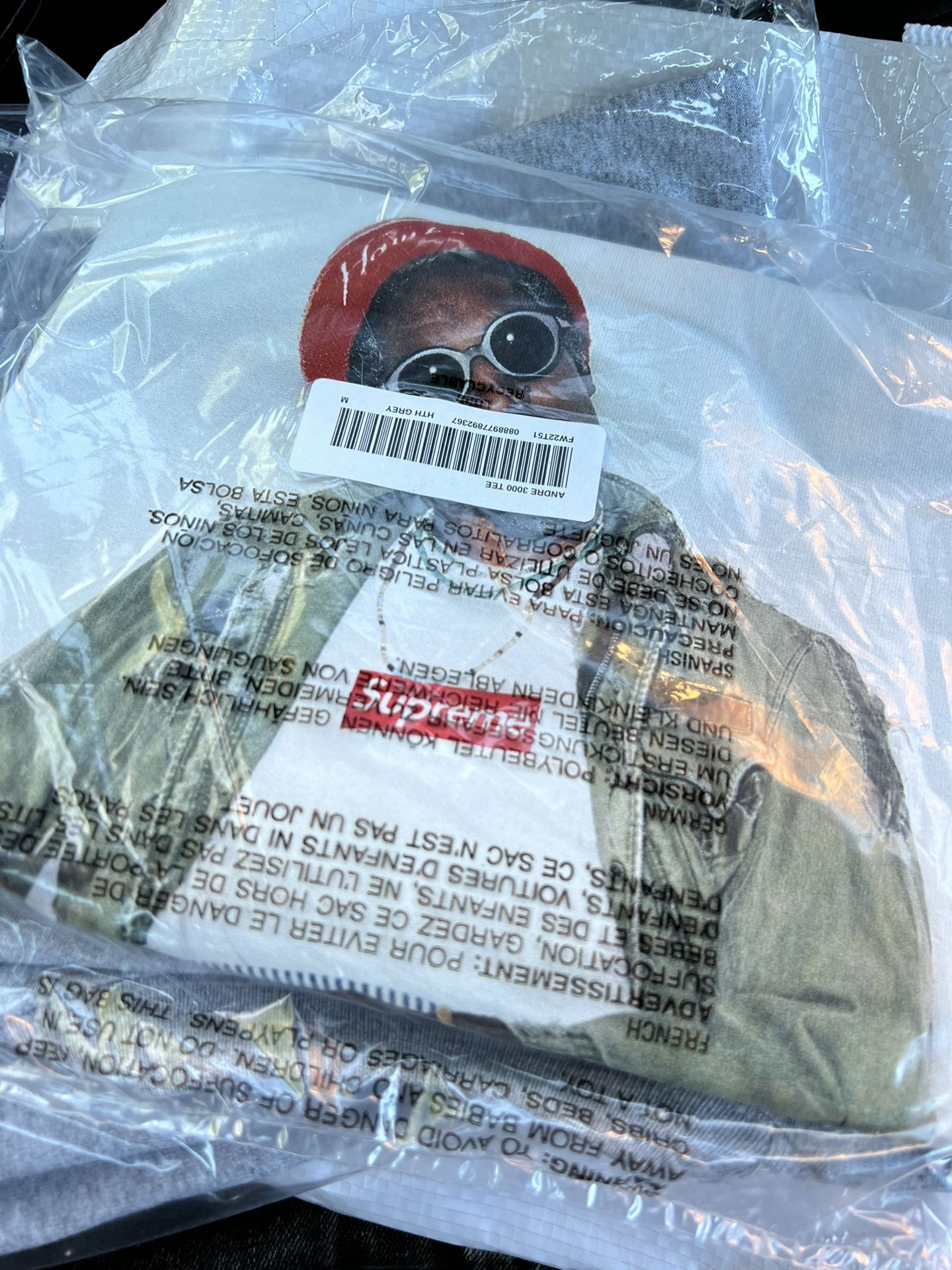 Supreme Andre 3000 Tee Grey Size M New