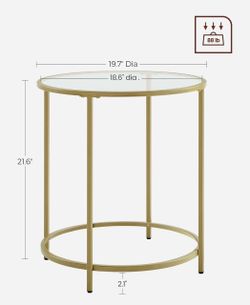 Gold and glass framed table