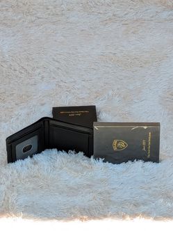 Vilanr Black Leather Bifold Wallet