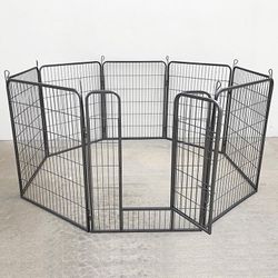 $95 (New in box) Heavy duty 40” tall x 32” wide x 8-panel pet playpen dog crate kennel exercise cage fence play pen 