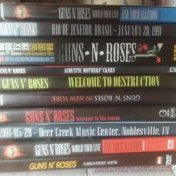 9 Guns N Roses DVD's