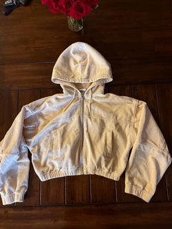 BDG Cropped Zip-Up Hoodie
