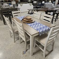 PH💥$49 Down Payment for financing 👉Skempton Farmhouse Style Dining Room Set 