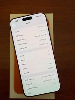 iPhone 17 pro max 2tb unlock