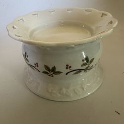Mikasa china Holiday Lace For Pillar Candle Holder