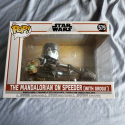 Star Wars Funko - Mandalorian on speeder with Grogu 579