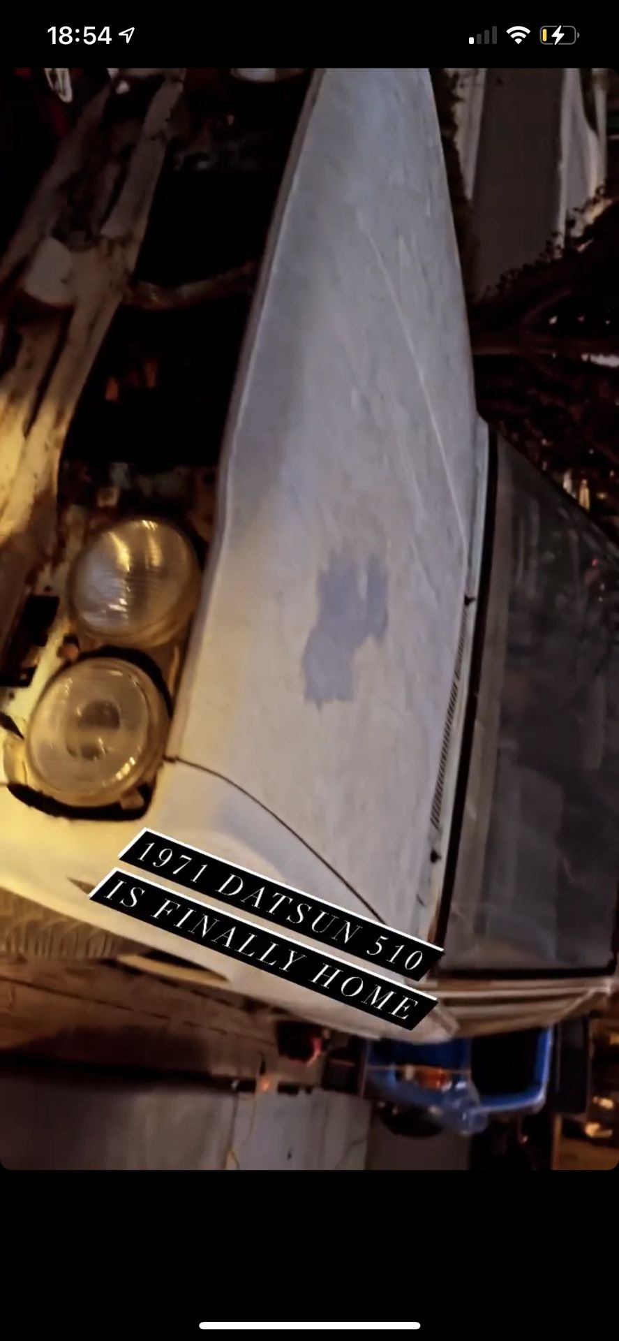 1972 Datsun 510 rolling shell