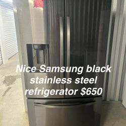 Nice Samsung Black Stainless Steel Refrigerator 