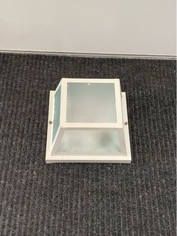 White Square Flush Mount Ceiling Light Fixture