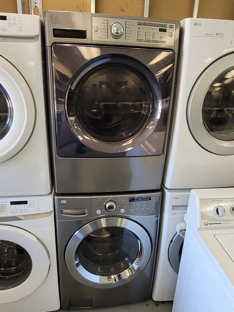 LG Front Loading Washer And Stackable Gas Dryer Set
