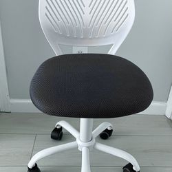 Cute White And Black Swivel Chair