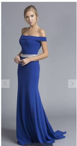 Aspeed USA off the shoulder gown, Blue, Size M