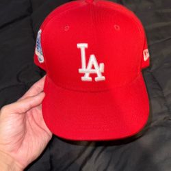 LA DODGERS FITTED HAT 7 1/2