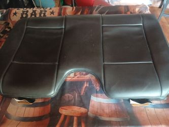 Black Leather Rear Car Seat Cushion