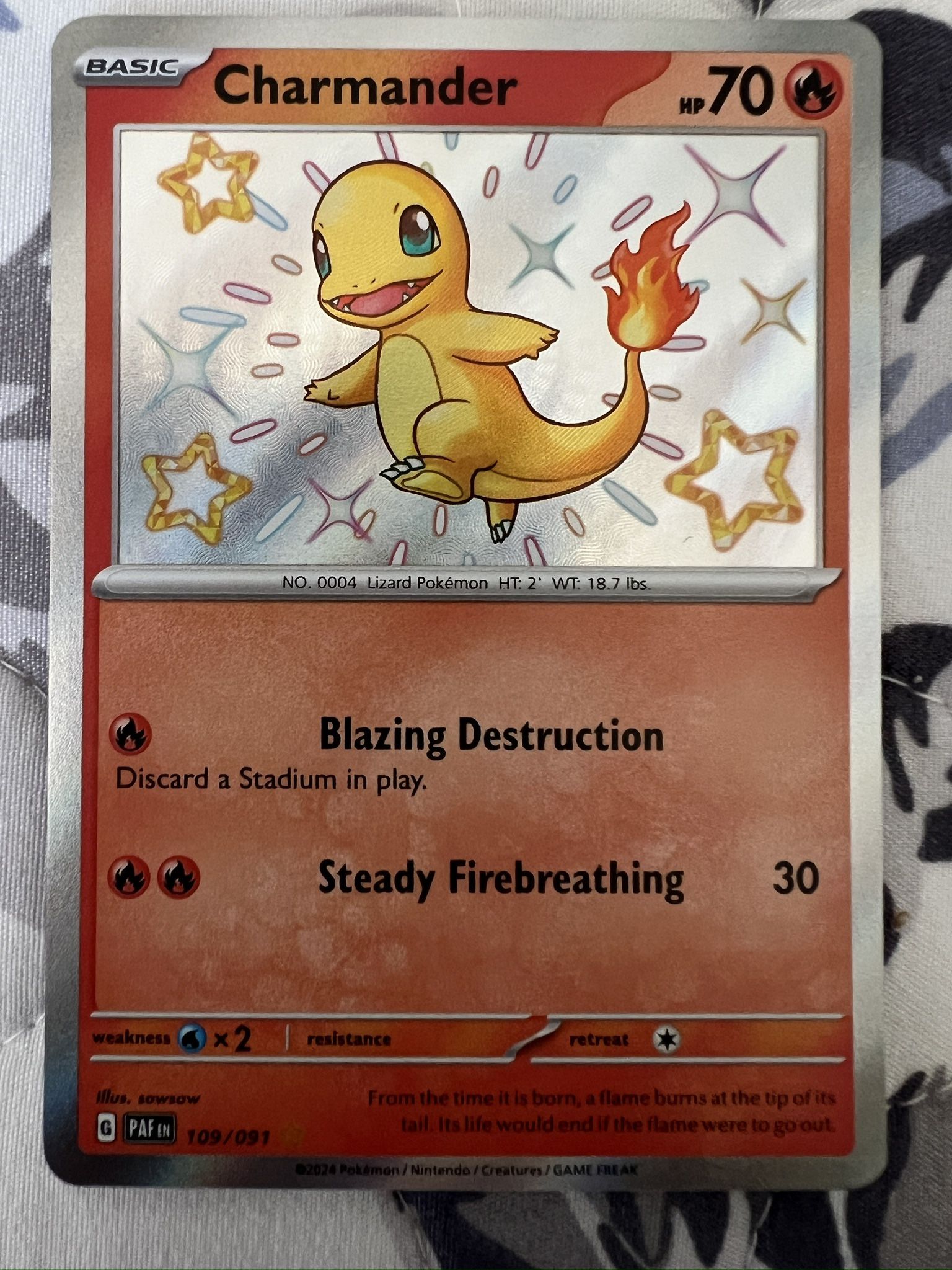 Shiny Charmander Paldean Fates