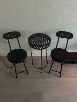 mini chairs and table