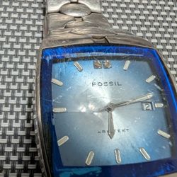 Fossil Men's Watch FS2880 Stainless Steel 'Scratches On Glass Face And Band
