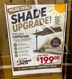 11ft x 9ft Offset Patio Umbrella