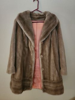 Vintage French Tissavel faux fur coat