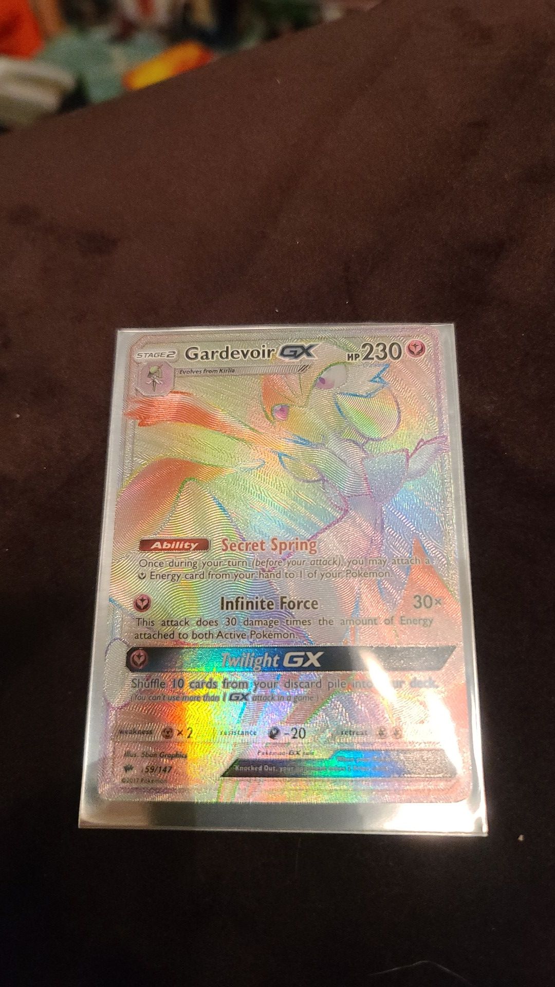 Gardevoir gx rainbow pokemon card