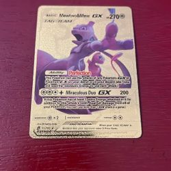 Mewtwo&Mew GX Tag Team Gold Foil