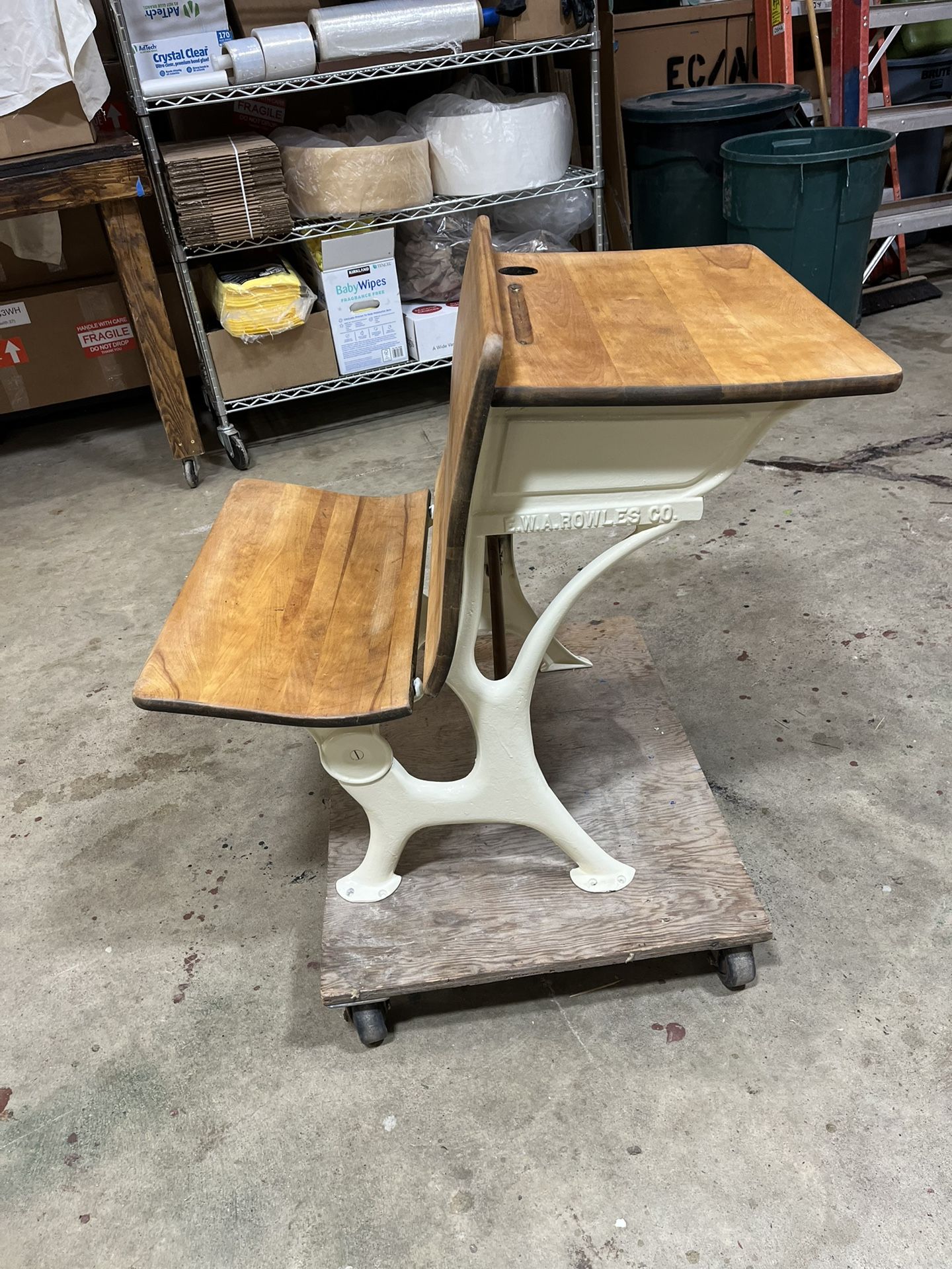Vintage Antique Children’s Solid Wood School Desk