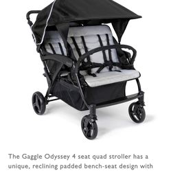 Quad Stroller 4 Seat Disney Compliant GAGGLE Odyssey